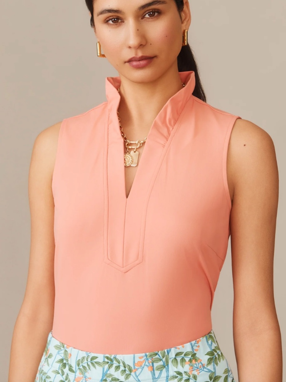J. McLaughlin Sleeveless Kate - Coral